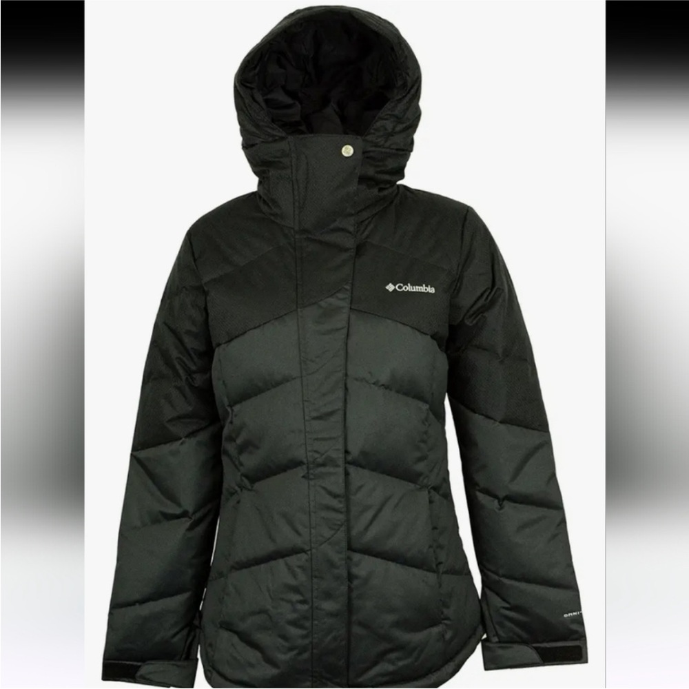 Womens Columbia 550 Down Puffer Duvet Parka Jacket Coat Omni heat Black Large